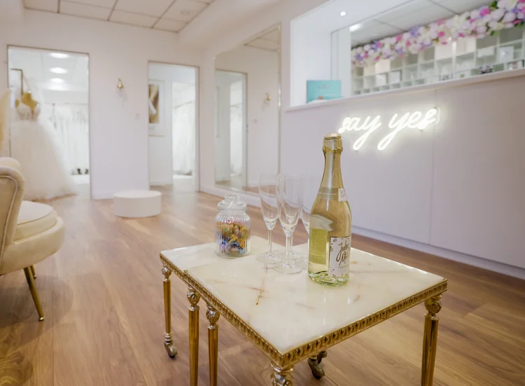 Empfang und Interieur der SAY YES Brautboutique in Dorsten